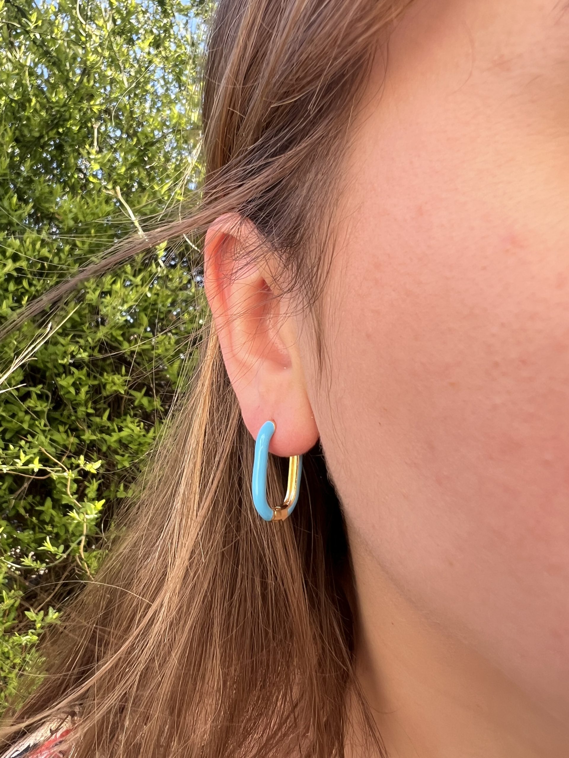 Créoles colorées effet bleu – Image 2