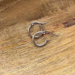 Créoles rondes argentées