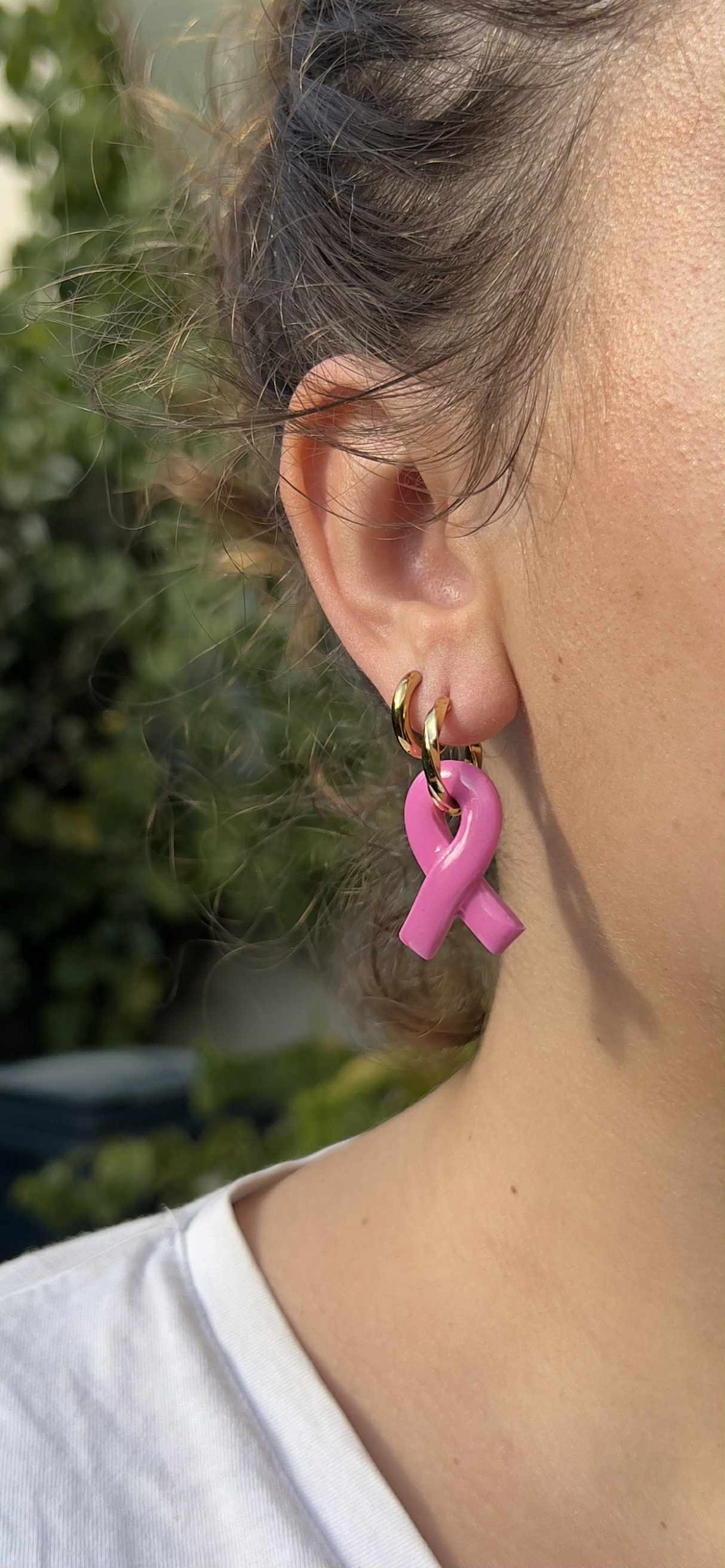 Pampilles rubans Octobre rose